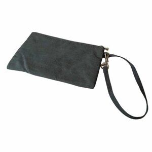 Wristlet Wallet Pouch Black Nylon Hot Pink Lining Barbiecore